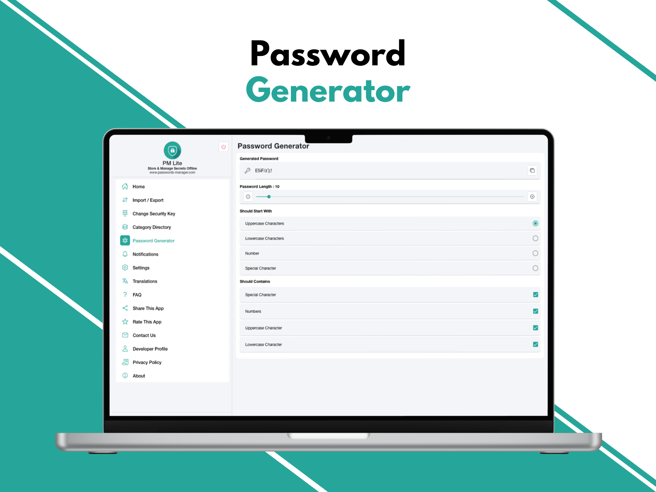 PM Lite - Password generator