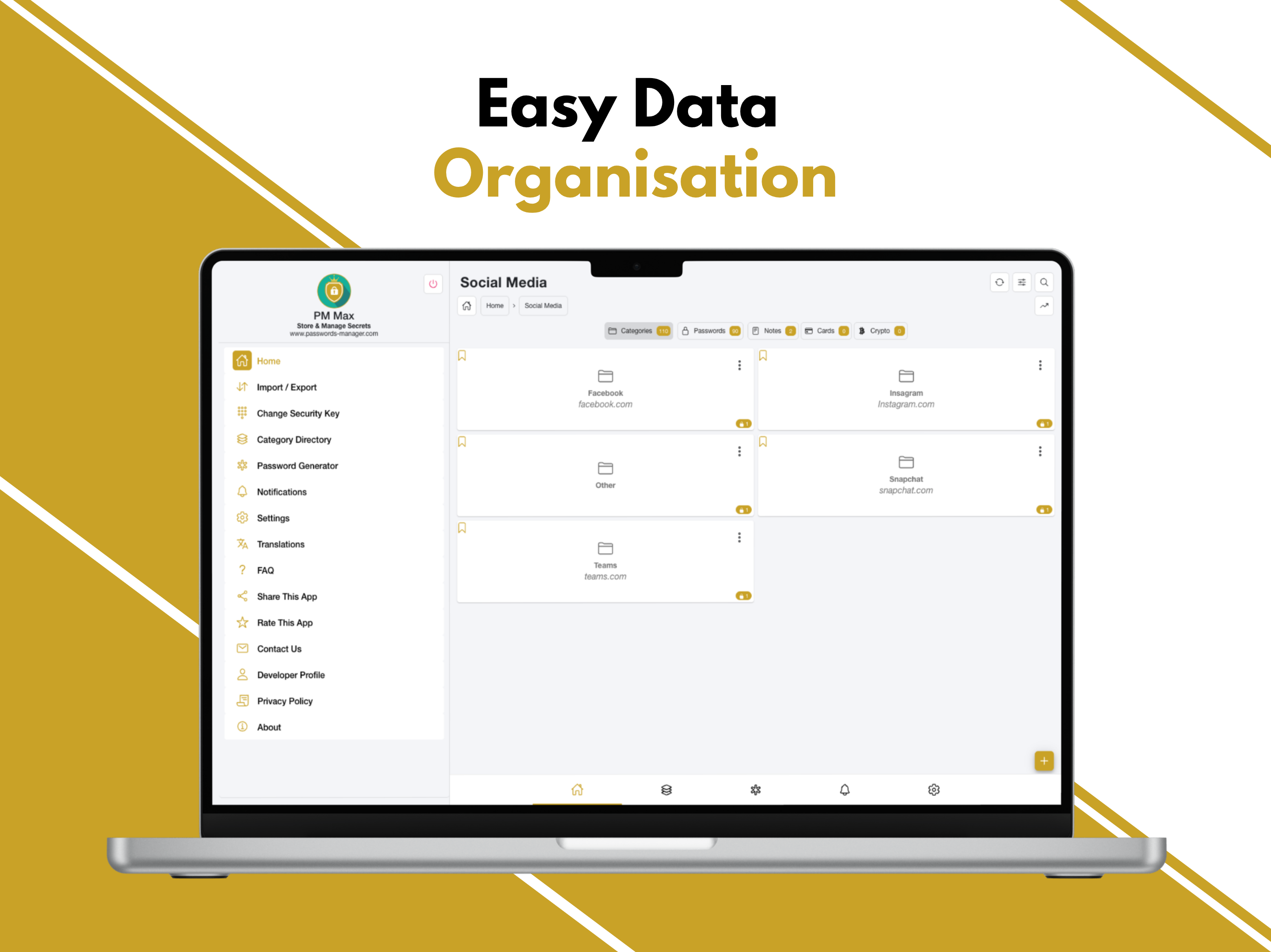 PM Max - Data management