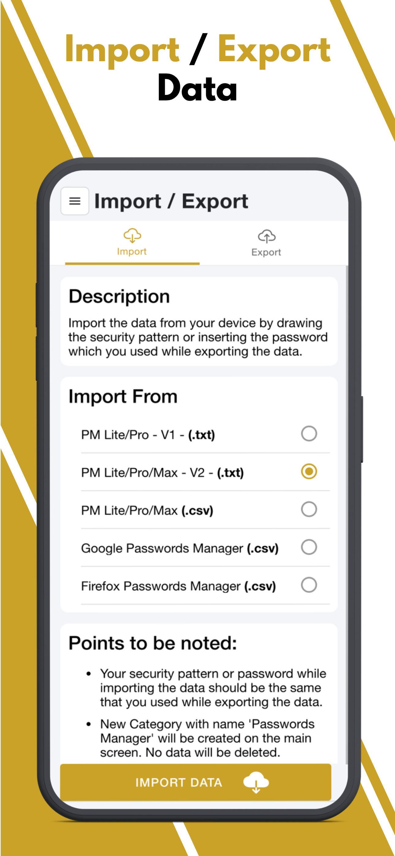 PM Max - Import and export
