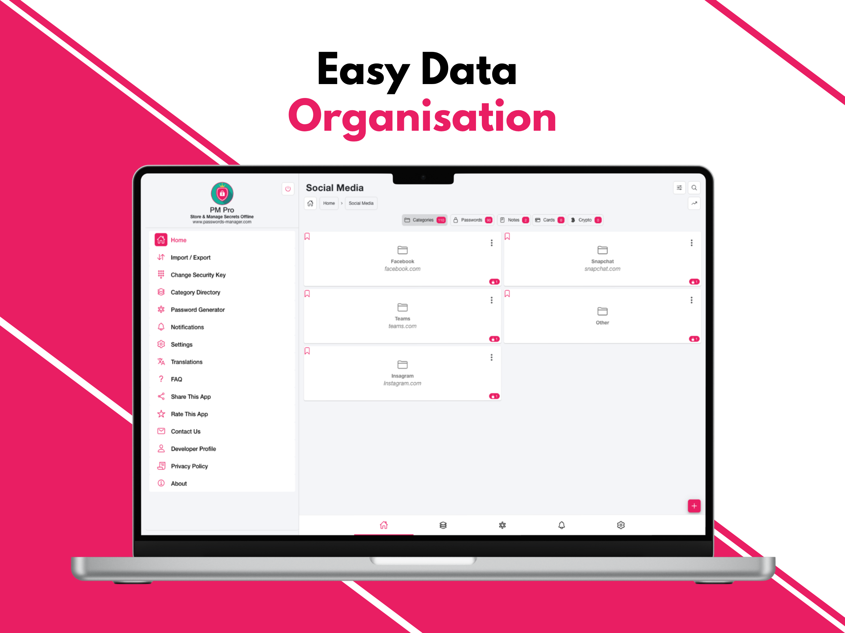 PM Pro - Data management
